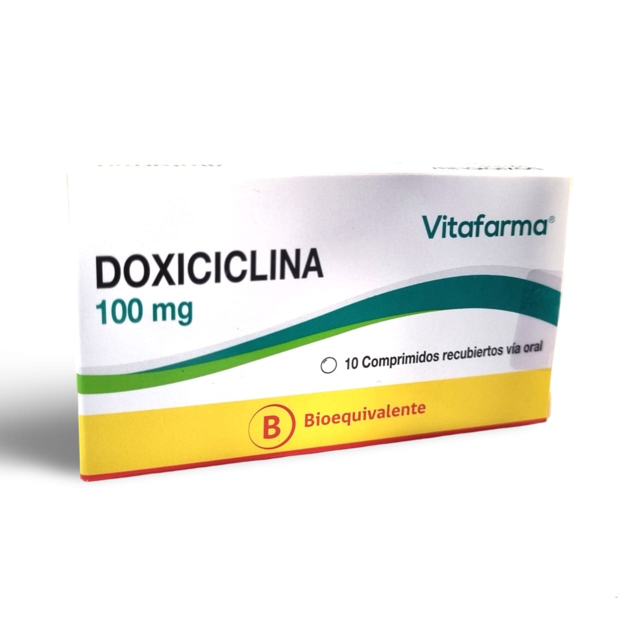 Doxiciclina 100 mg x 10 comprimidos recubiertos "Ley Cenabast" Vitafarma
